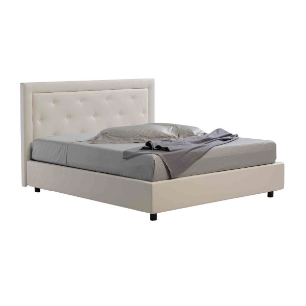 Letto contenitore classico in ecopelle