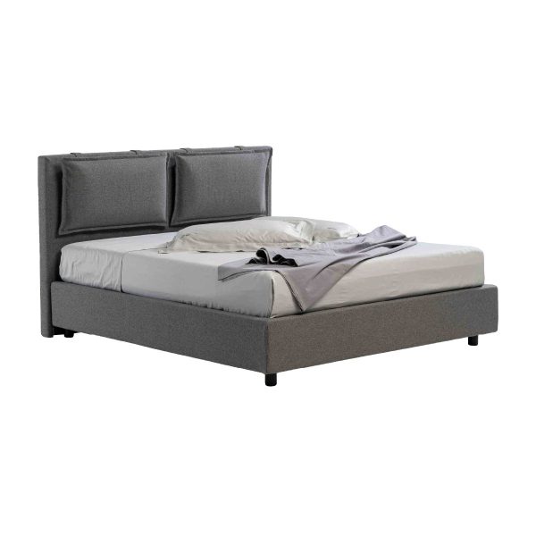 Letto contenitore con testata sfoderabile