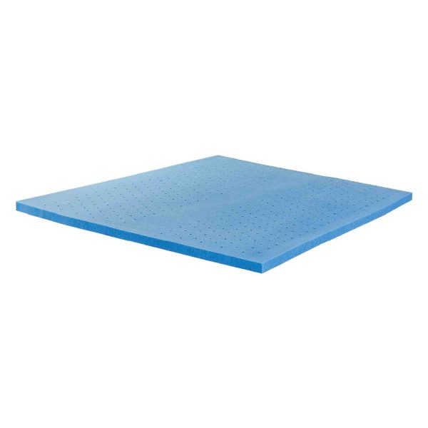 Topper Visco Blu Liscio forato