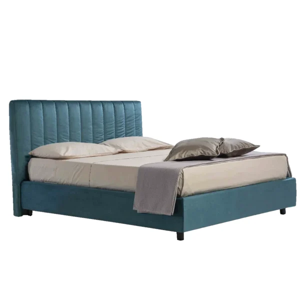 letto contenitore con testata sfoderabile a pannelli verticali anteprima