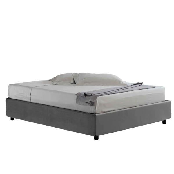 Letto moderno basso in tessuto sfoderabile
